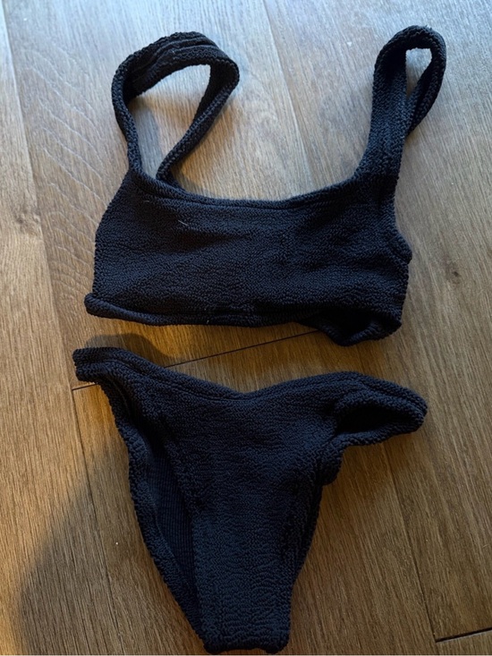 Hunza G Other - Hunza G Black Textured Bikini Set